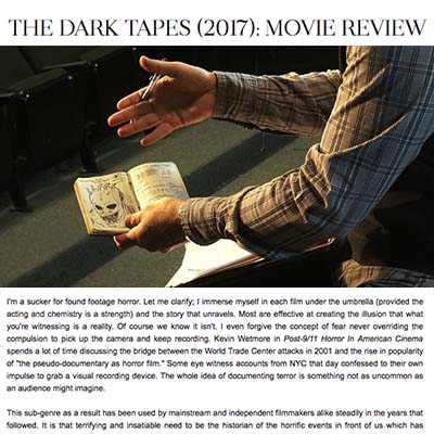 THE DARK TAPES (2017): MOVIE REVIEW